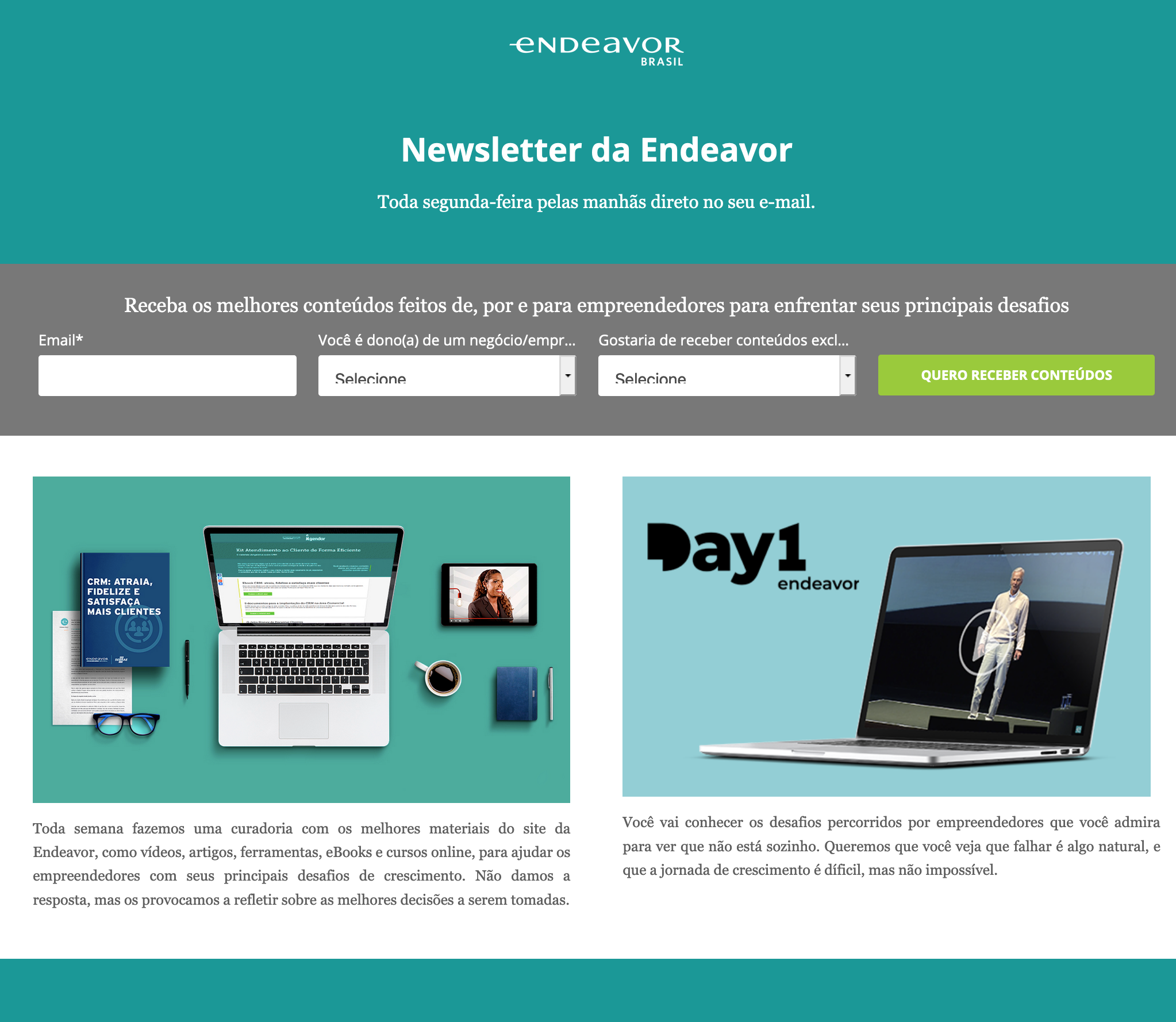 Newsletter da Endeavor